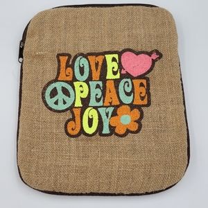 Love Peace Joy Jute Bag - Eco Friendly Bags